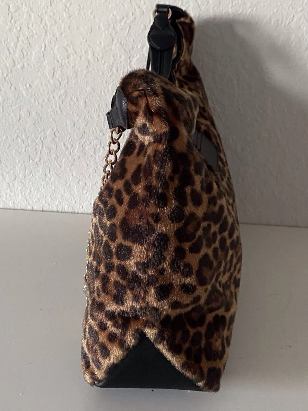 Juicy Couture Juicy Royal Crest Large Hobo/Coho Natural Leopard Print VIRAL NEW